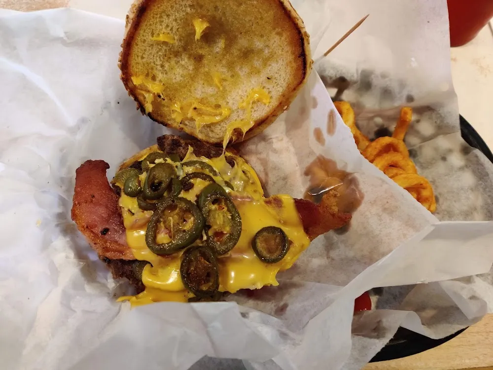 Bacon Cheese Burger with Jalapenos